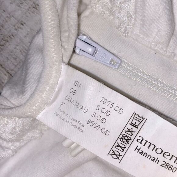 Amoena small C/D white post op surgical shapewear zipper front - Picture 3 of 5